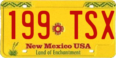 NM license plate 199TSX