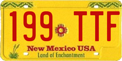 NM license plate 199TTF