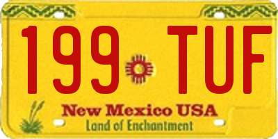 NM license plate 199TUF