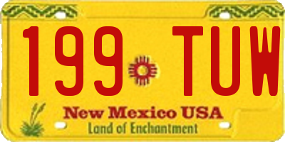 NM license plate 199TUW