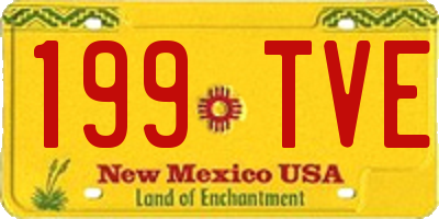 NM license plate 199TVE