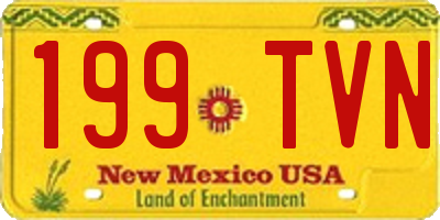 NM license plate 199TVN