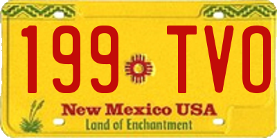 NM license plate 199TVO