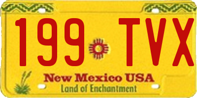 NM license plate 199TVX