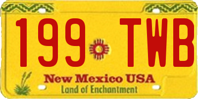 NM license plate 199TWB