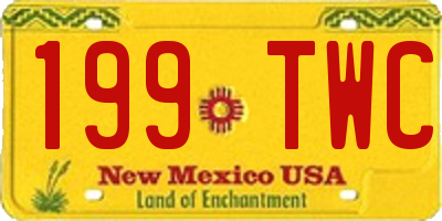 NM license plate 199TWC