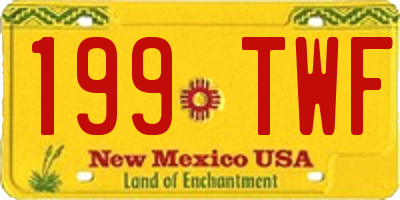 NM license plate 199TWF