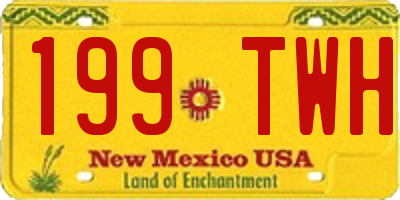 NM license plate 199TWH
