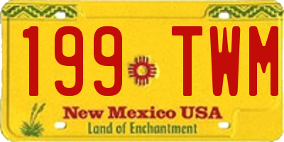 NM license plate 199TWM