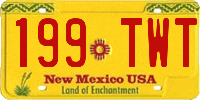 NM license plate 199TWT