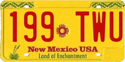 NM license plate 199TWU