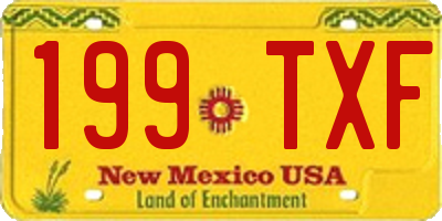 NM license plate 199TXF