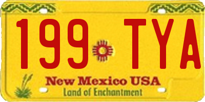 NM license plate 199TYA