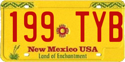 NM license plate 199TYB