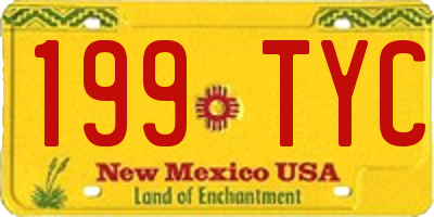 NM license plate 199TYC