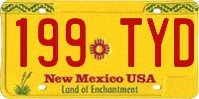 NM license plate 199TYD
