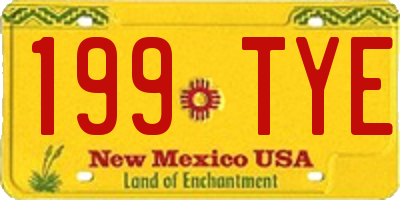 NM license plate 199TYE