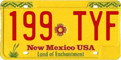 NM license plate 199TYF