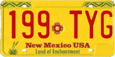 NM license plate 199TYG