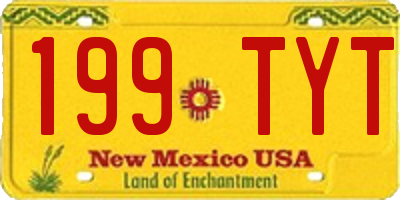 NM license plate 199TYT