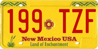 NM license plate 199TZF