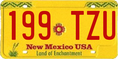 NM license plate 199TZU