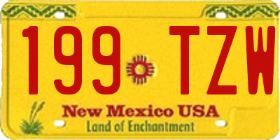 NM license plate 199TZW