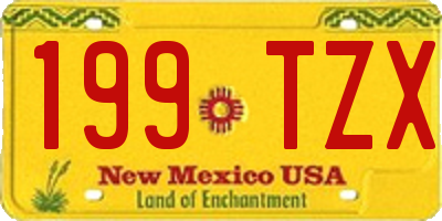 NM license plate 199TZX