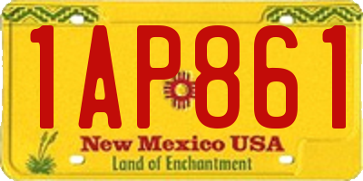 NM license plate 1AP861