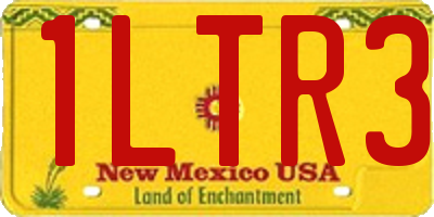 NM license plate 1LTR3