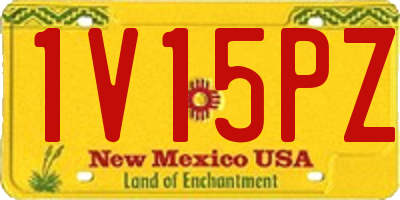 NM license plate 1V15PZ