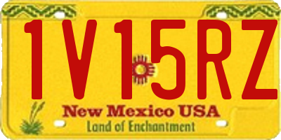 NM license plate 1V15RZ