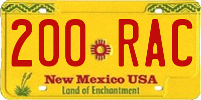 NM license plate 200RAC