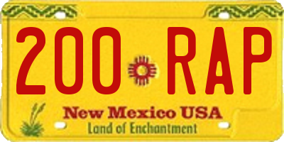 NM license plate 200RAP