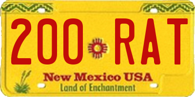 NM license plate 200RAT