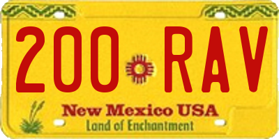 NM license plate 200RAV