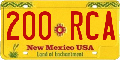 NM license plate 200RCA