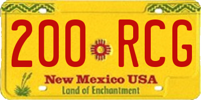 NM license plate 200RCG