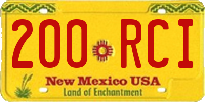 NM license plate 200RCI