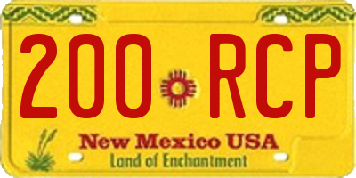 NM license plate 200RCP
