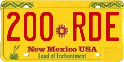 NM license plate 200RDE