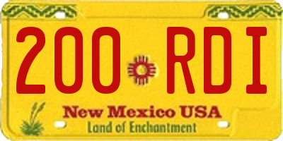 NM license plate 200RDI