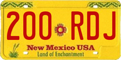 NM license plate 200RDJ