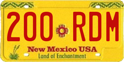 NM license plate 200RDM