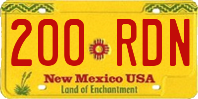 NM license plate 200RDN