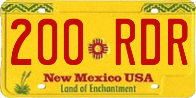 NM license plate 200RDR