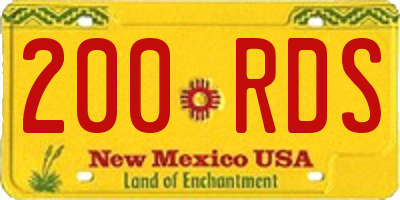 NM license plate 200RDS