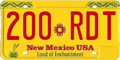 NM license plate 200RDT