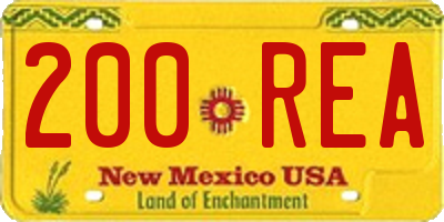 NM license plate 200REA