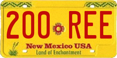 NM license plate 200REE